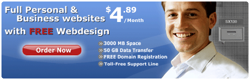 Full Personal & Business Web Hosting Canada With Free Web Design
