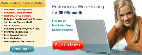 HostMonster Unlimited Web hosting. Free Set-up, Free Site Domain, Free Site Builder, $100 Free Yahoo & Google Credits