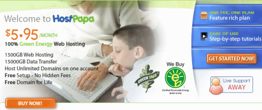 HostPapa 100% Green Energy Web Hosting